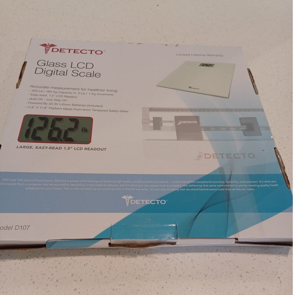 Detecto Glass LCD Digital Scale - Picture 7 of 8
